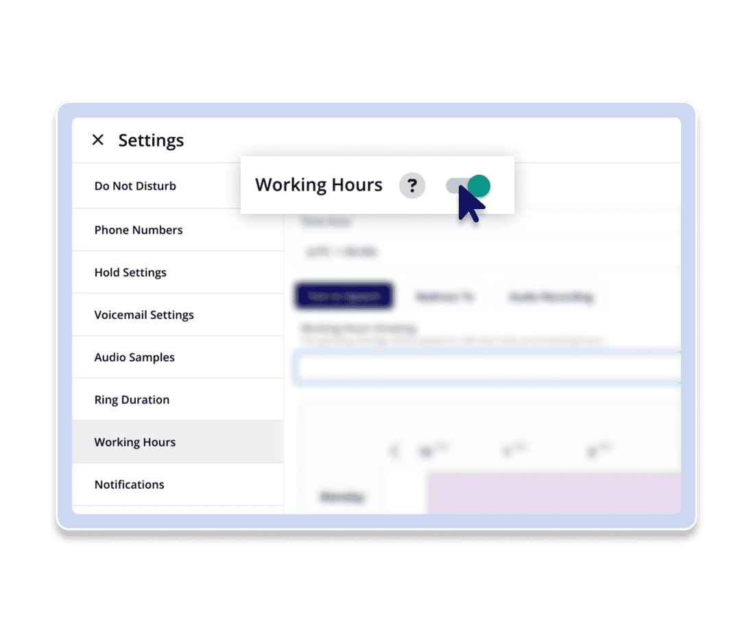 Engage Working Hours and Do Not Disturb Toggles