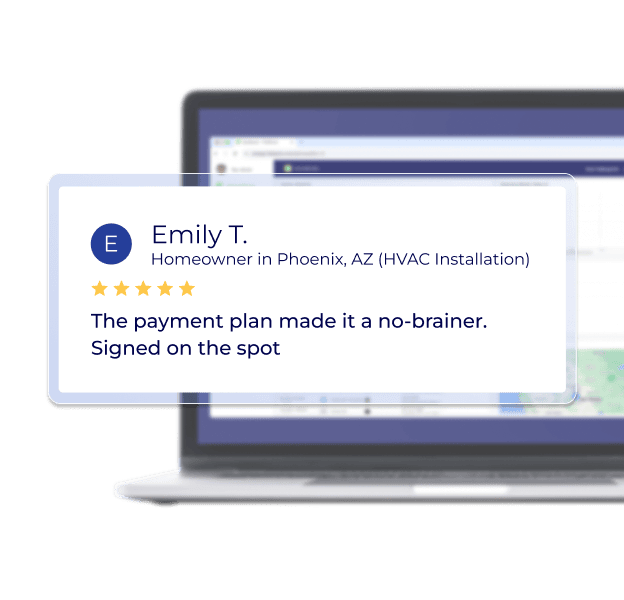 5-star customer review praising a company for offering flexible payment options