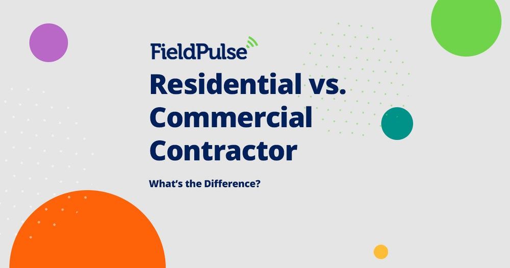 Comparison between residential and commercial construction projects.
